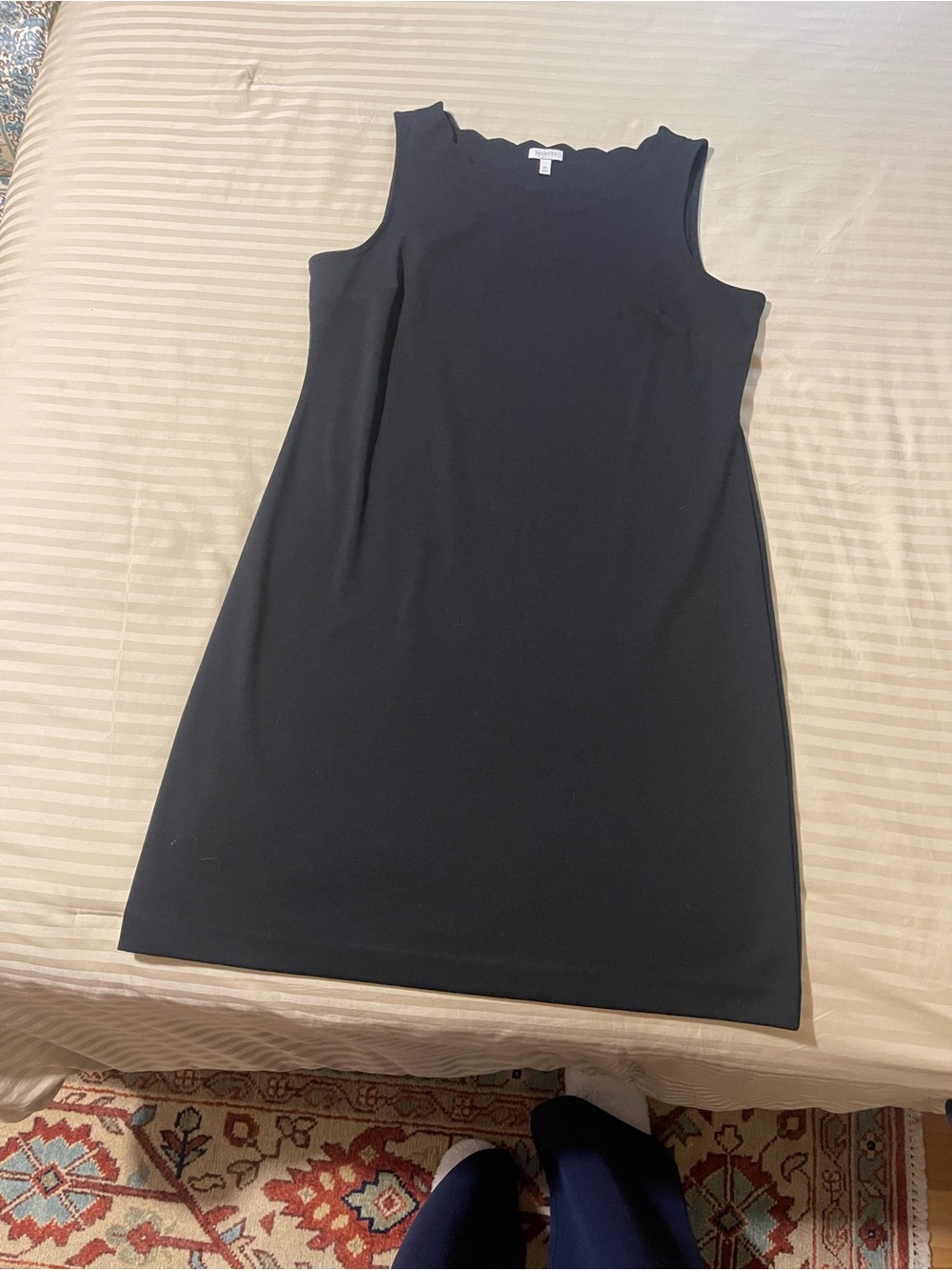 Scallop neck dress